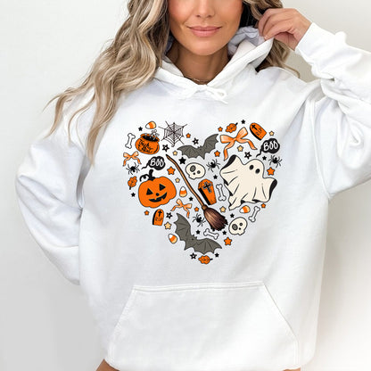 Petthouse | Cute Halloween Tshirt, Halloween Doodles Hearth Shirt Gift For Halloween Moms Shirt