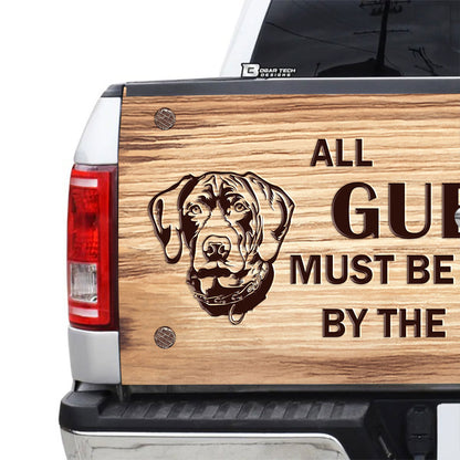 Petthouse | Guests Must Be Approved By German Shorthaired Pointer Dog Tailgate Mural, Tailgate Decal