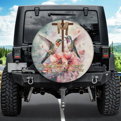 Petthouse | Hummingbird Floral Tire Protector Covers Dad Godfather Gift Universal Fit Let Your Faith Spare Tire Cover