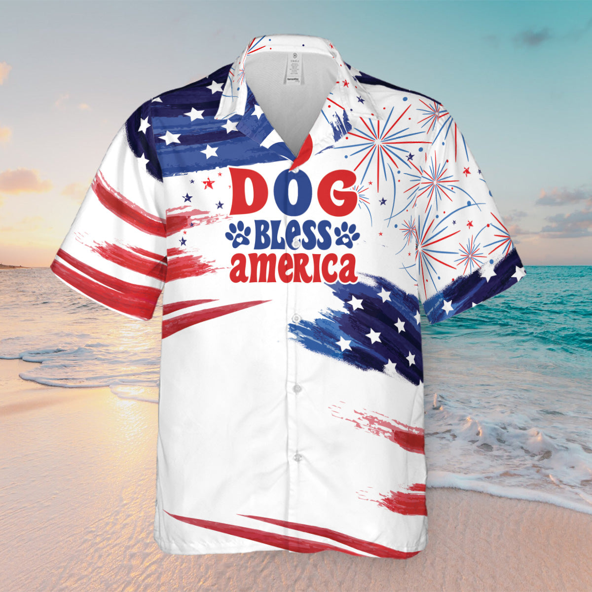 Petthouse | Personalized Dog Photo Hawaiian Shirt, American Dog Dad Dog Mom, Gifts For Dog Lovers