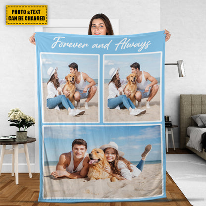 Petthouse | Custom Photo Blanket Christmas Fleece Blanket, Quilt Blanket Gift For Family