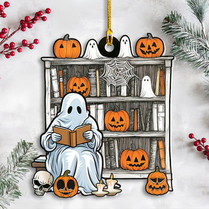 Petthouse | Halloween Ghost Book Ornament Window Hangings, Halloween Bookshelf, Ghostly Bookish