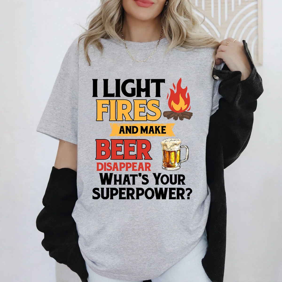Camping Shirt, I Light Fires And Make Beer Disappear, Funny Camping Shirt, Camping Hoodie Sweatshirt, Camper Mug