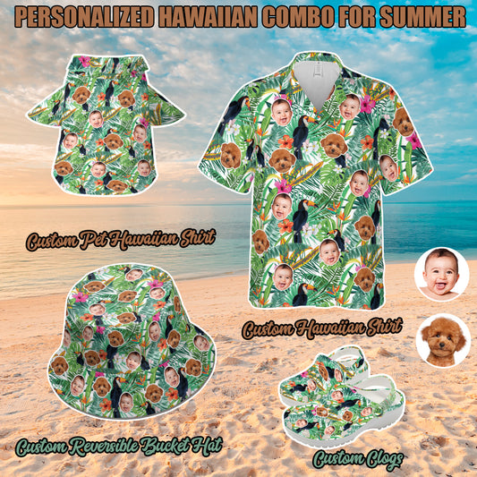 Petthouse | Custom Hawaiian Shirt With Face, Summer Vacation HolidayHawaiian Style, Family Travel