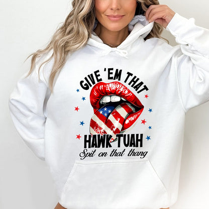 Petthouse | Funny Hawk Tuah Spit On That Thang Shirt, Give'em That Hawk Tuah Lip Spit On That Thang