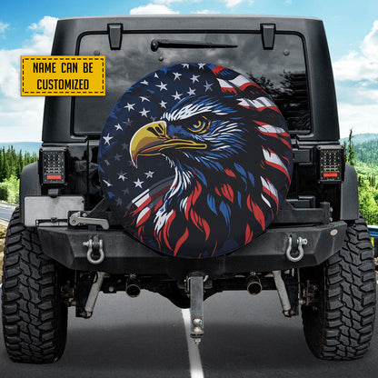 Petthouse | Customized Beautiful Eagle On American Flag Spare Tire Cover For Patriot 4th Of July