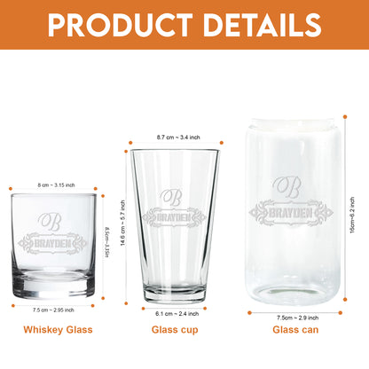 Petthouse | Personalized Etched Whiskey Glass, Cocktail Cup, Happy Birthday Gift Idea For Dad