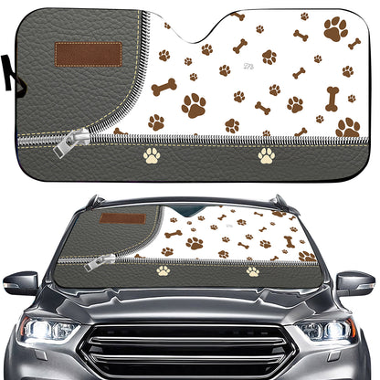 Petthouse | Dog Customize Windshield Sun Shade With Photo Pet Paws Foldable Car Sunshade Dog Mom Dog Dad