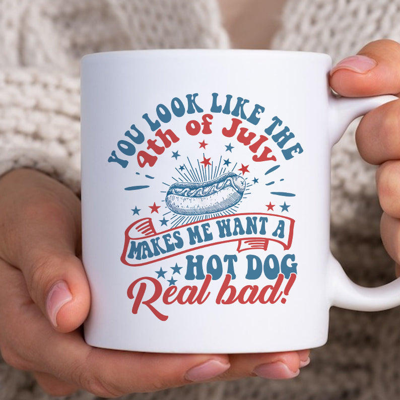 Petthouse | Funny You Look Like The 4th Of July Makes Me Want A Hot Dog Real Bad Shirt