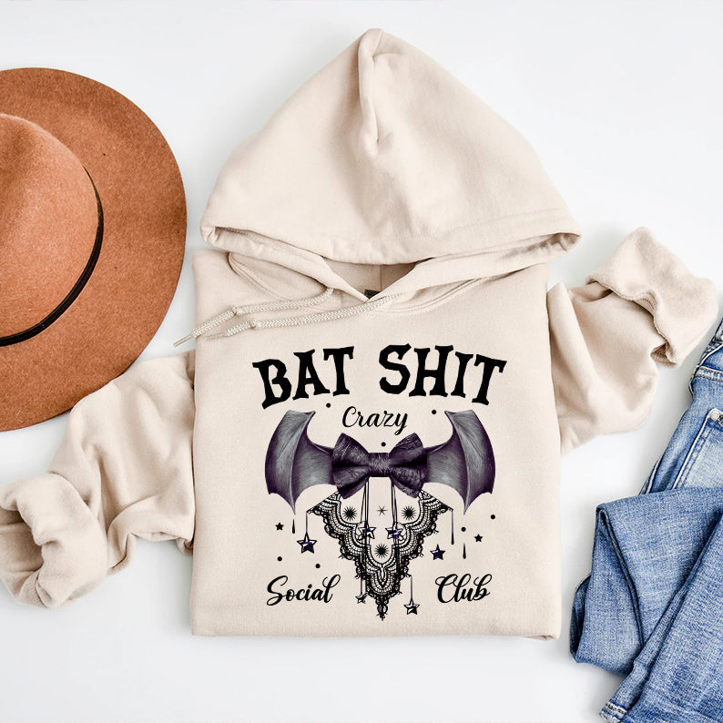 Petthouse | Halloween Bat Shit Crazy Coquette Bow Shirt, Retro Halloween, Black Bow Coquette