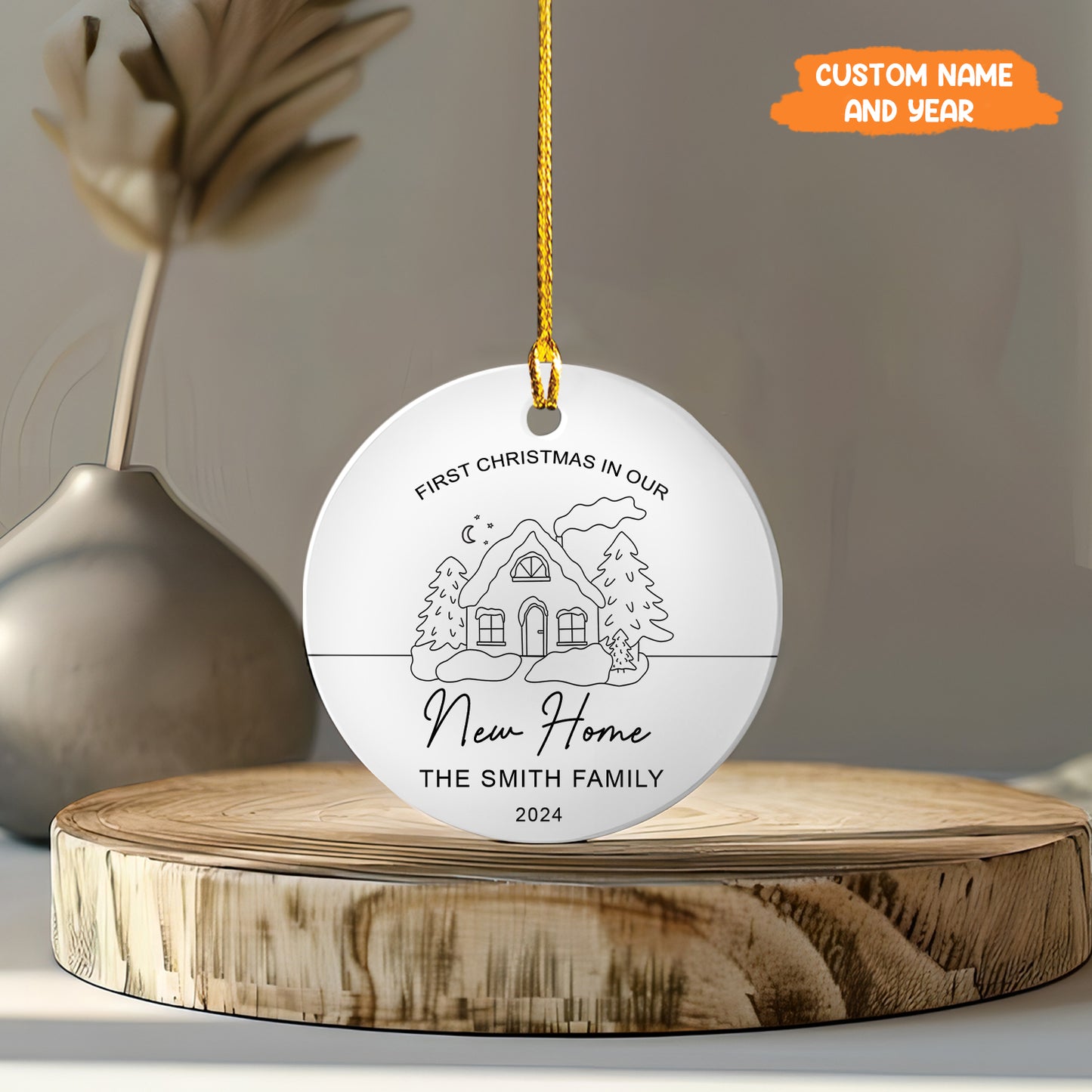 Petthouse |  Personalized First Christmas In Our New Home 2024, Housewarming Gift, Christmas Ornament