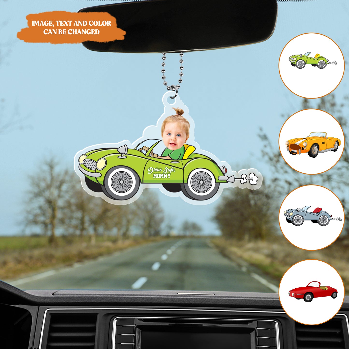 Petthouse | Customized Drive Safe Mommy Car Hanger, Drive Safe Daddy, Fathers Day Gift, Grandpa