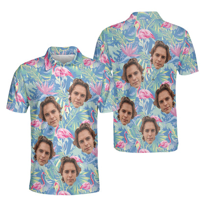 Petthouse | Customized Picture Flamingo Hawaiian Shirt For Men Tropical Trends Men Shirts Flamingo Summer Dad Gift