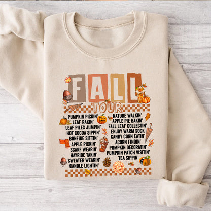 Petthouse | Retro Fall Tour Shirts, Fall Shirt, Autumn Leaves Pumpkin Shirt, Pumpkin Gardening