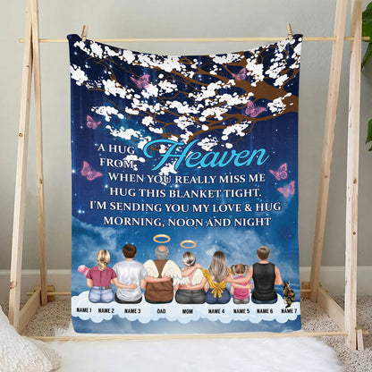 Petthouse | Customized Loss Of Beloved Ones Throw Blanket To Family, A Hug From Heaven When You Really Miss Me Travel