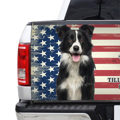 Petthouse | I Am Your Border Collie Dog Tailgate Wrap American Flag Tailgate Wrap Dog Mom Dog Dad