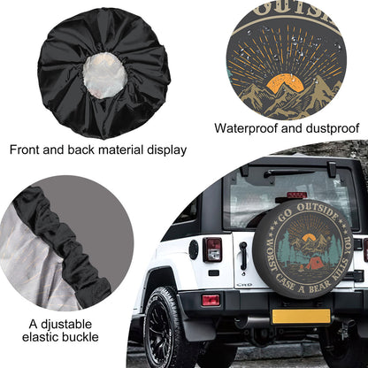 Petthouse | Funny Camping Outdoor Camper Spare Tire Cover Go Outside Worst Case A Bear Kills You Tire