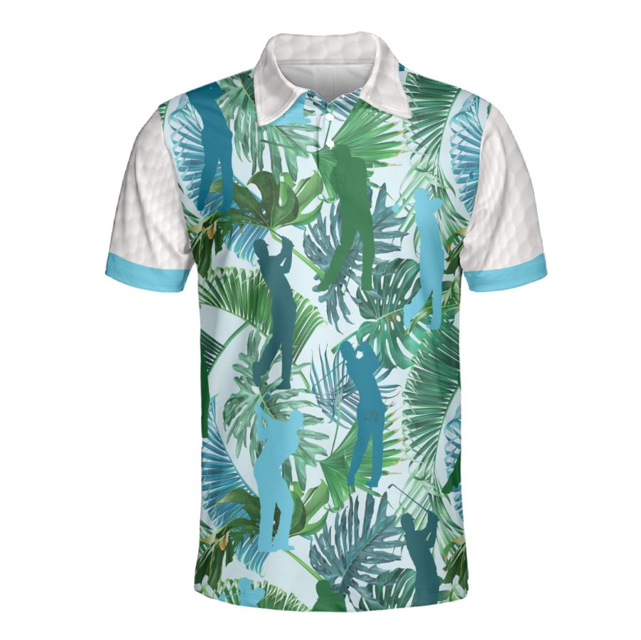 Petthouse | Golf Man Polo Shirt, Golf Tropical Floral Polo Shirt, Golf Floral Polo Shirt, Summer Gift