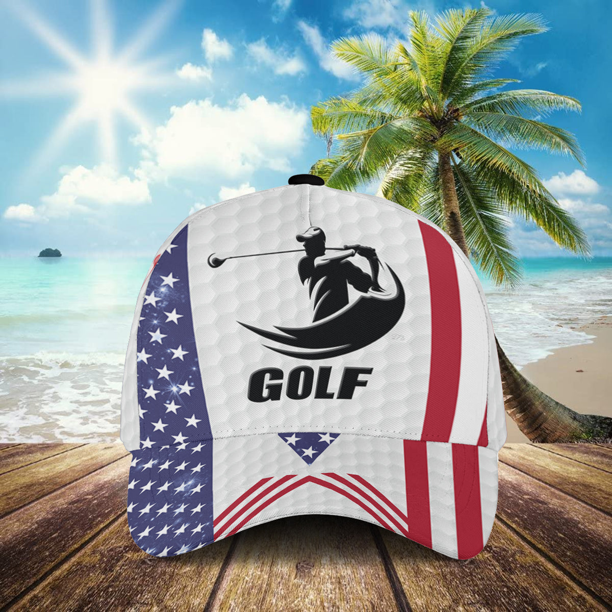 Petthouse | Golf Baseball Cap Mens Hat Golf American Flag Classic Caps Golfer Gift Mens Birthday Gifts