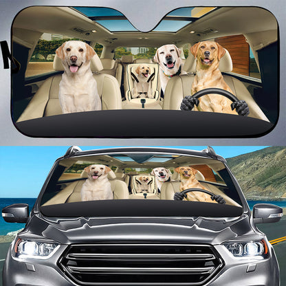 Petthouse | Labrador Retriever Sunshade Dog Car Sun Visors For Windshield Sun Shade Car Accessories