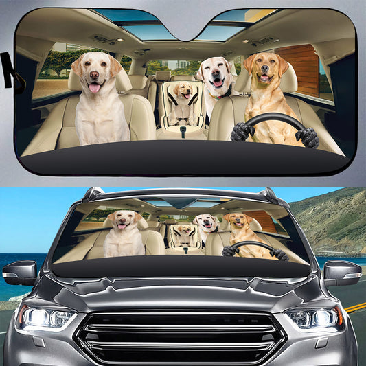 Petthouse | Labrador Retriever Sunshade Dog Car Sun Visors For Windshield Sun Shade Car Accessories