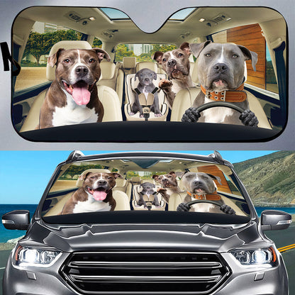 Petthouse | Pitbull Sunshade Dog Car Sun Visors For Windshield Dog Mom Dog Dad Gifts Car Accessories