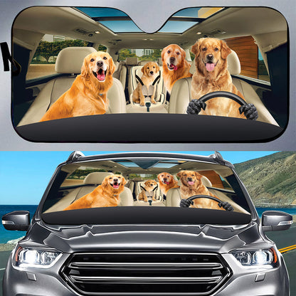 Petthouse | Golden Retriever Car Sunshade Window Dog Mom Dog Dad Sun Shade Car Sun Visors Sunshade Dog