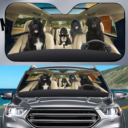 Petthouse | Newfoundland Dog Sunshade Auto Sunshade For Windshield Dog Addictions Car Accessories Gifts