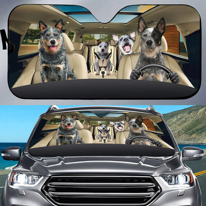 Petthouse | Australian Cattle Car Sunshades Aussie Sunshade Dog Car Sun Visors Auto Sunshade Windshield