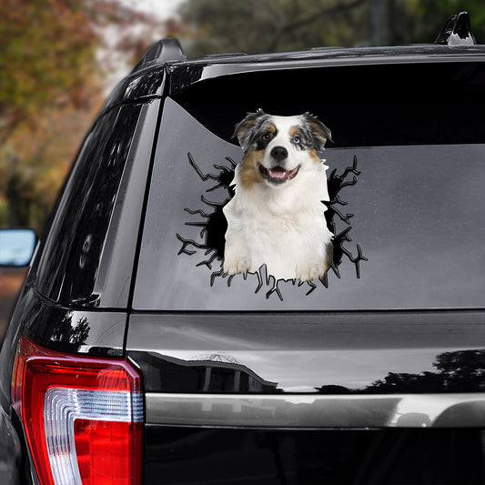 Petthouse | Black Long Haired Chihuahua Crack Funny Printed Stickers Dog Owner Car Decoration Gift