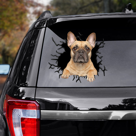 Petthouse | French Bulldog Stickers For Cars Dog Print Decals Window Clings Car Crack Decals Car Decor