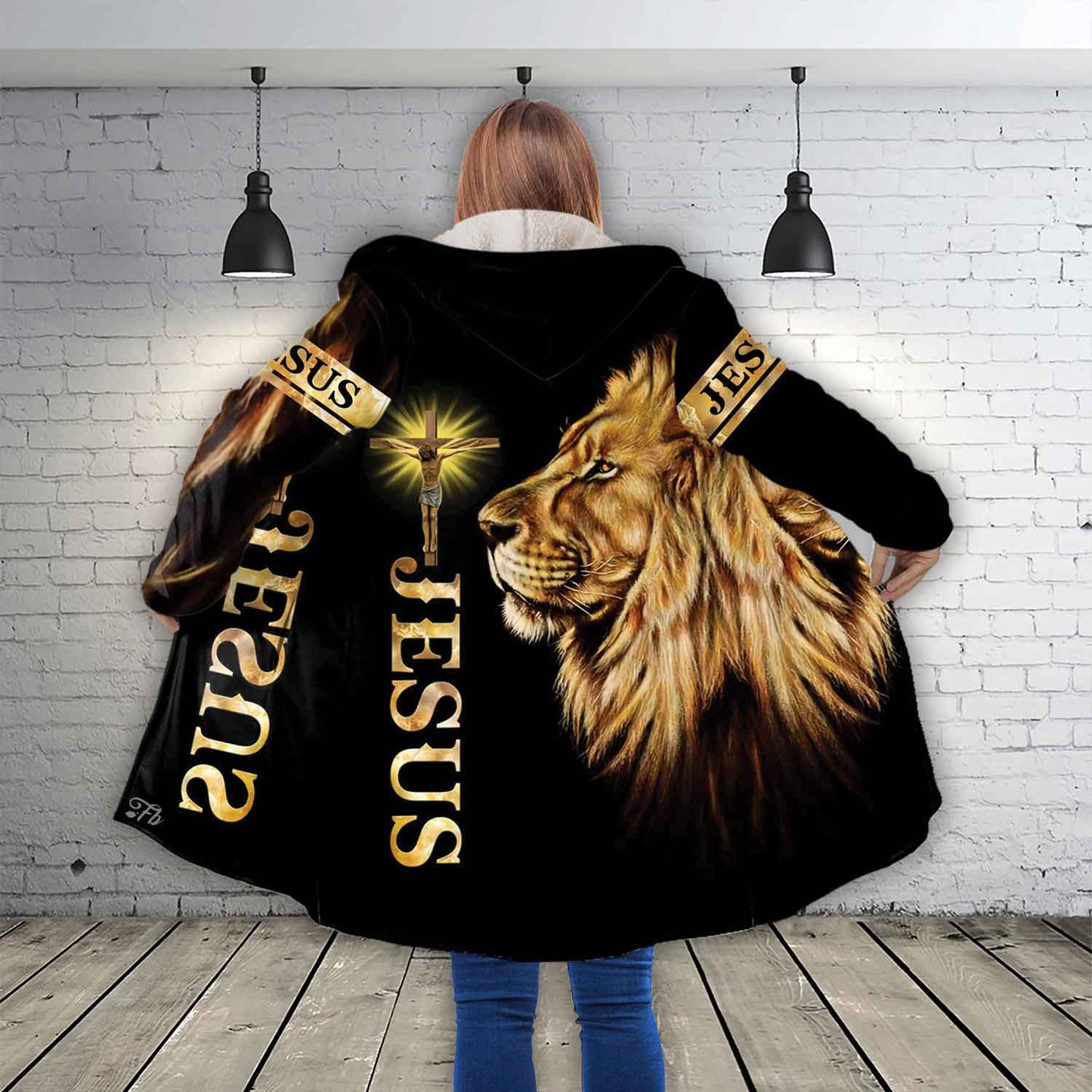Petthouse | Christ Lion Hooded Cloak Jesus My Strength Cloak Christian Hooded Cloak Christian Best Gift