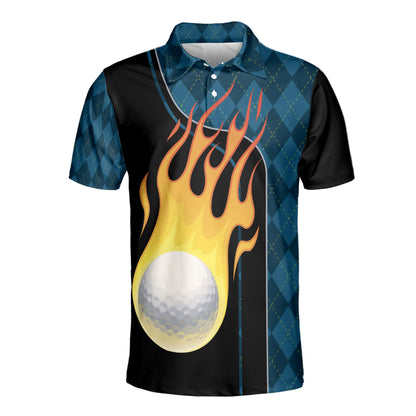 Petthouse | Golf On Fire Polo Shirt Golf Player Unisex Polo Golf Lover Gift Unisex Polo Shirt