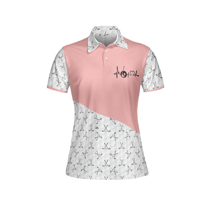 Petthouse | Golf Heartbeat Polo Shirt Golf Is Good Polo Shirt Golf Icon Polo Shirt For Women Golf Girl Gift