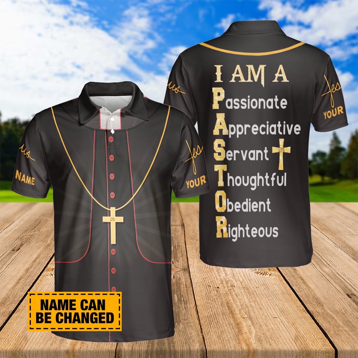 Petthouse | Customized Name Jesus Christian I Am A Pastor Polo Shirt Bible Verse Sport Shirt Scripture Quote