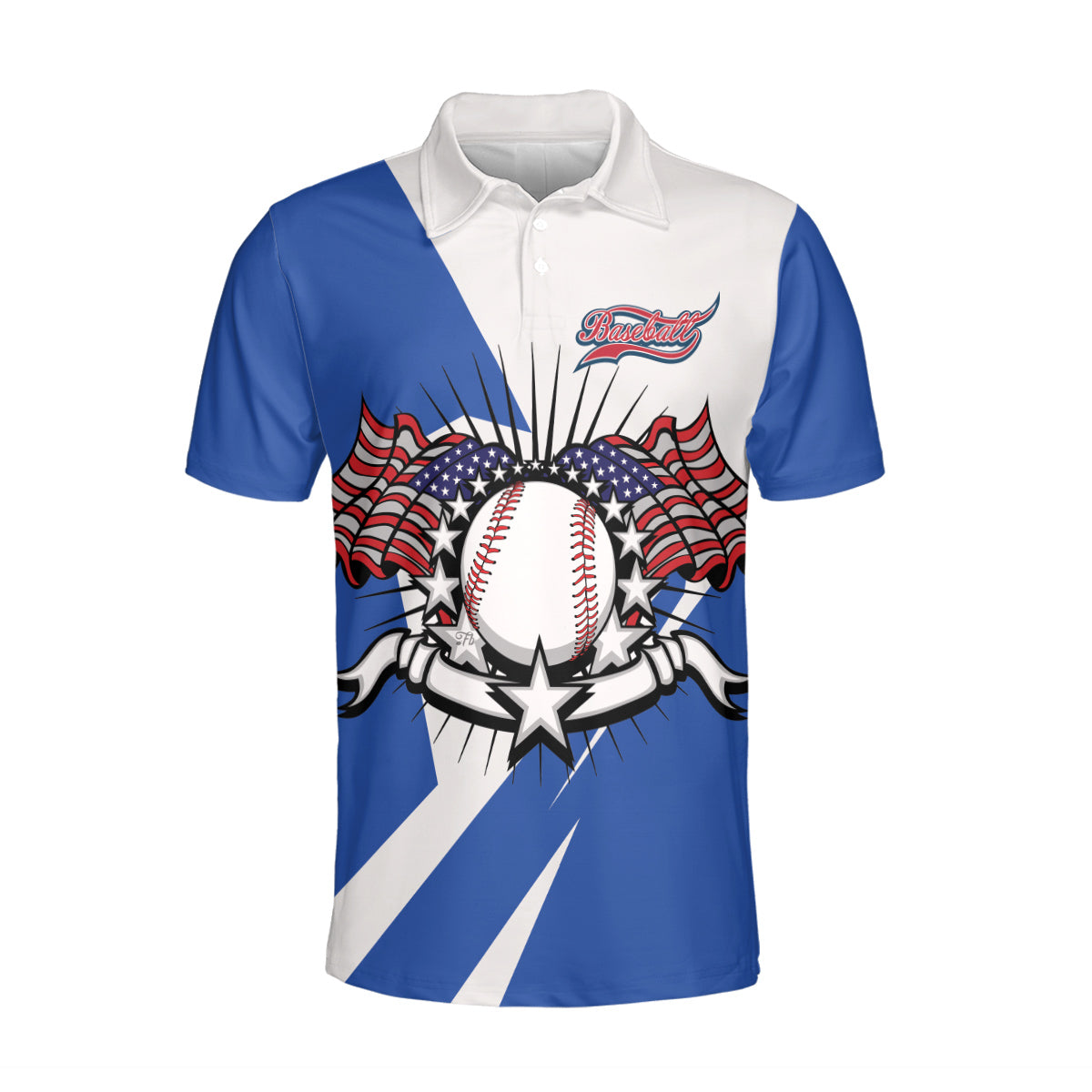 Petthouse | Baseball Polo Shirt Baseball American Flag Polo Shirt Unisex Baseball Lover Gift