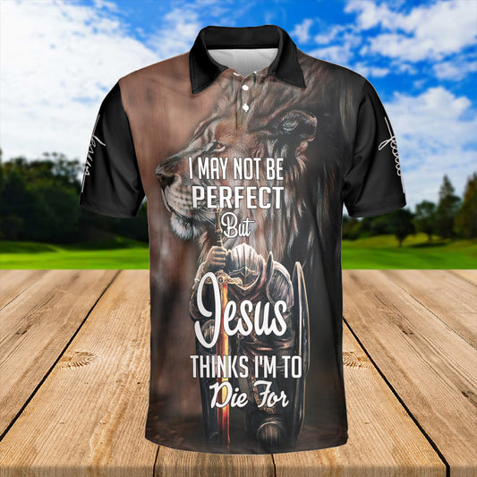 Petthouse | Jesus Lion Knight Polo Shirt Jesus Thinks I'm To Die For Unisex Polo Shirt