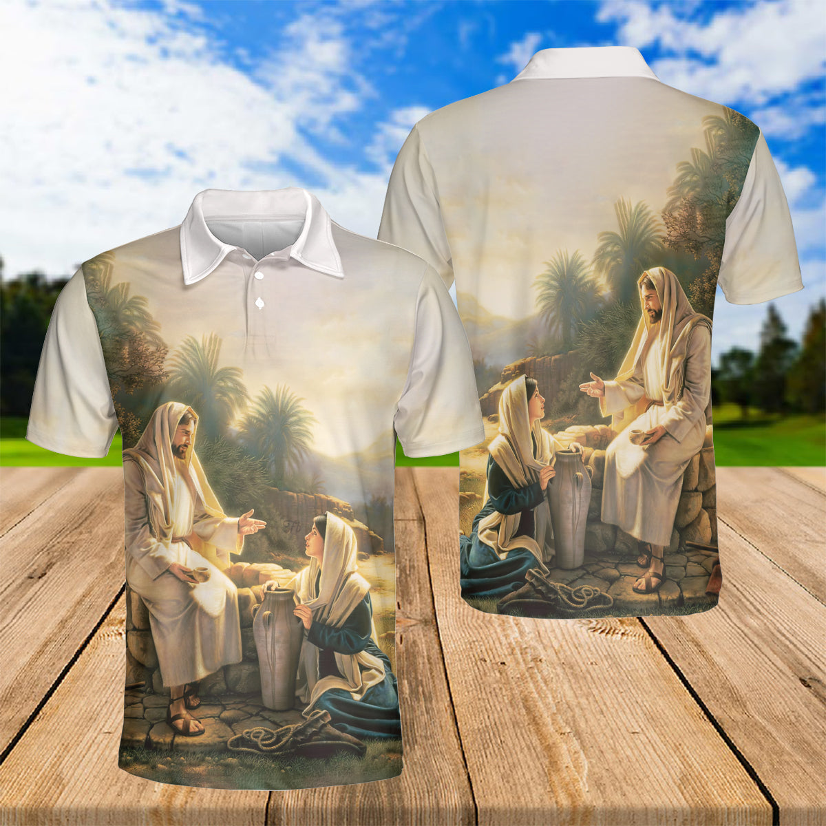 Petthouse | Jesus Blessings Art Tee Jesus Catholic Mens Polo Shirts Short Sleeve Jesus Lover Pastor Gift