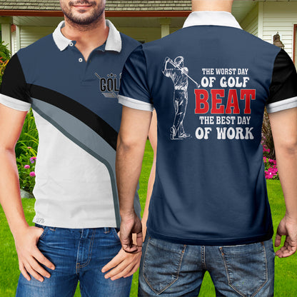 Petthouse | Th Worst Day Of Golf Polo Shirt Golfer Art Polo Shirt Golf Lover Polo Shirt Golfer Simple Style