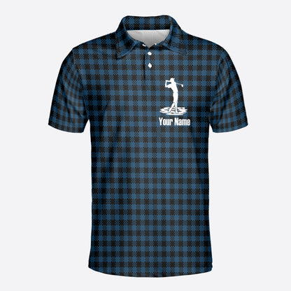 Petthouse | Custom Name I Paused My Game To Be Here Polo Shirt, Golf Player Dad Christmas Gift