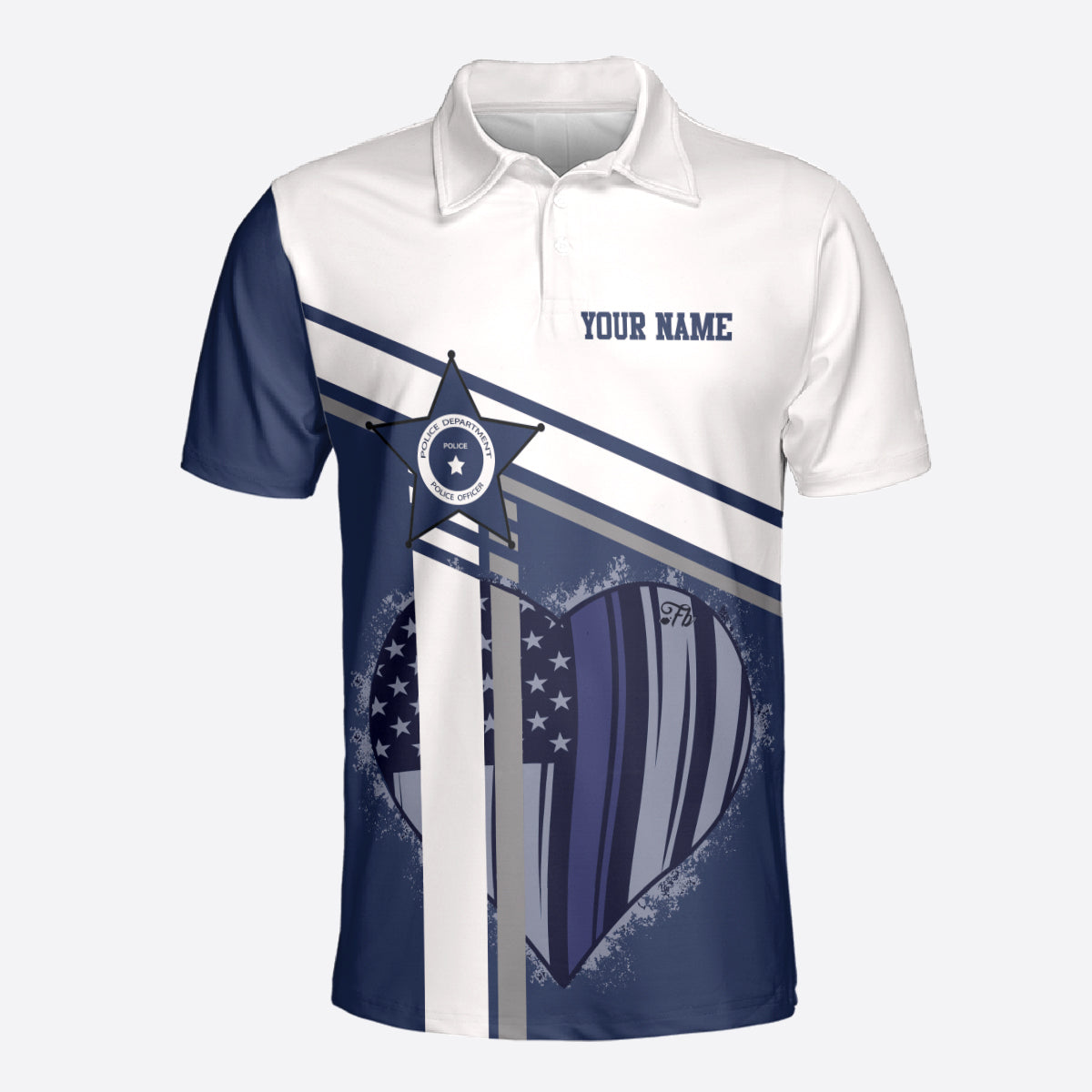 Petthouse | Customized Polo Shirt American Flag Thin Blue Line Police Lives Matter Police Dept