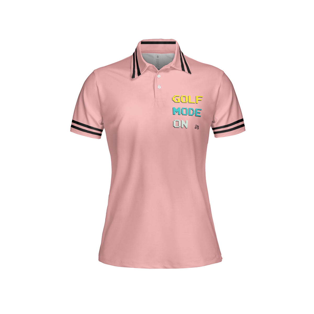 Petthouse | Golf Mode On Polo Shirt Pink Polo Shirt For Women Golf Girl Gift Golfer Girl Polo Shirt Unisex