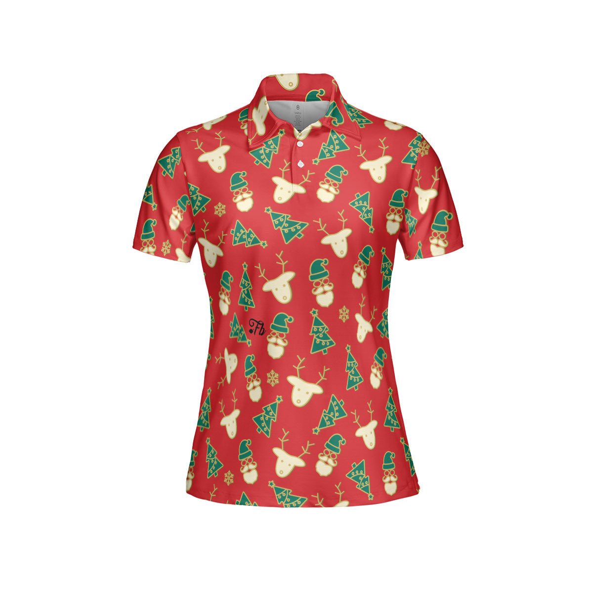 Petthouse | Christmas Polo Shirt Christmas Pattern Polo Shirt Santa Icon Polo Shirt Unisex Xmas Gift