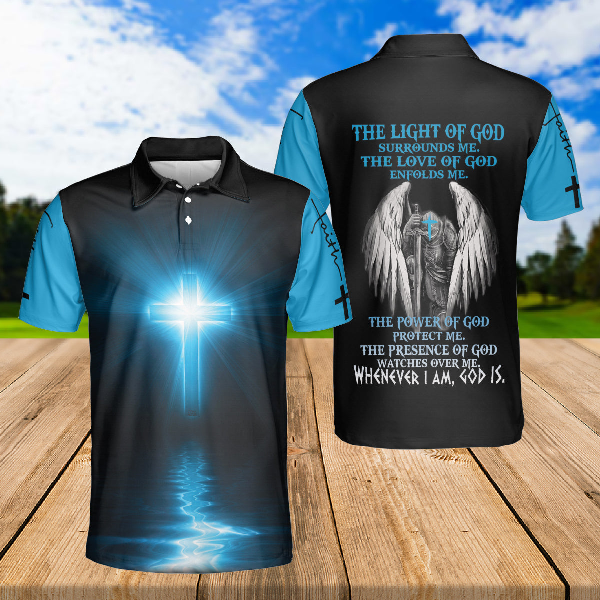 Petthouse | Knight Polo Shirt The Power Of God Polo Shirt Unisex Christian Gift