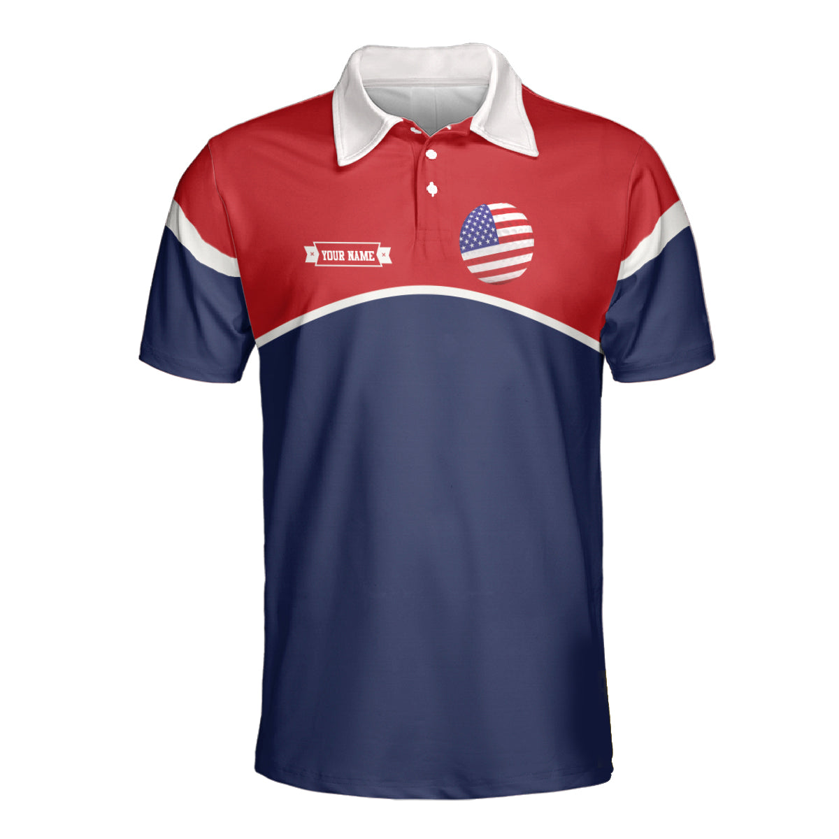 Petthouse | Customized Golf Ball American Flag Polo Shirt Unisex Men Gift Boyfriend Gift