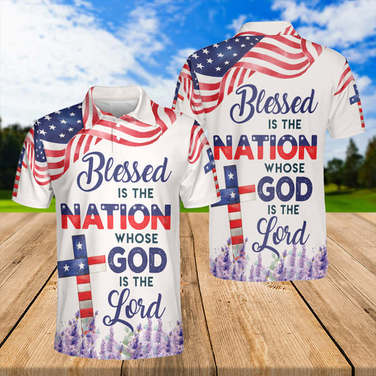 Petthouse | God Christian American Flag Polo Shirt Happy Independence Day 4th Of July Sport Shirt Patriot Gift