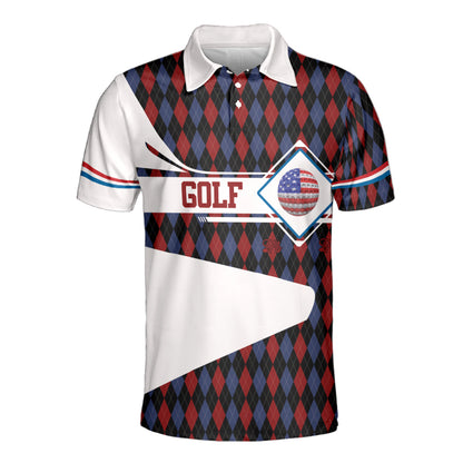 Petthouse | Golf Argyle Pattern Polo Shirt Golf Lover Gift Golf Men Gift Unisex Polo Shirt