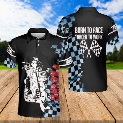 Petthouse | Born To Race Motorcycle Racer Polo Shirt Racing Speed Sport Shirt Daddy Gift