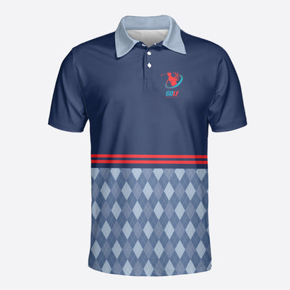 Petthouse | Golf Polo Shirt, Golf Logo Polo Shirt, Golf Raglan Pattern Polo, Golf Player Gift Idea