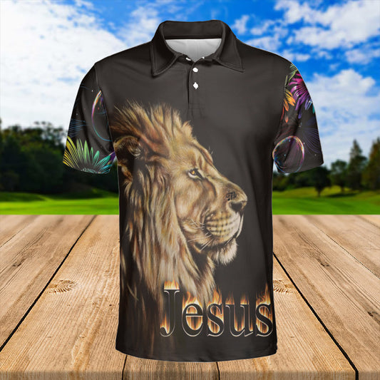 Petthouse | Jesus Lion Sunflower Polo It's Not Over When You Lose It's Over When You Quit Unisex Polo Shirt